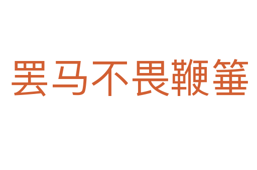 罢马不畏鞭箠