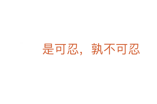 是可忍,孰不可忍
