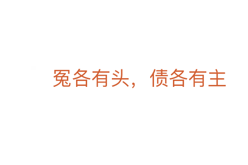 冤各有头,债各有主